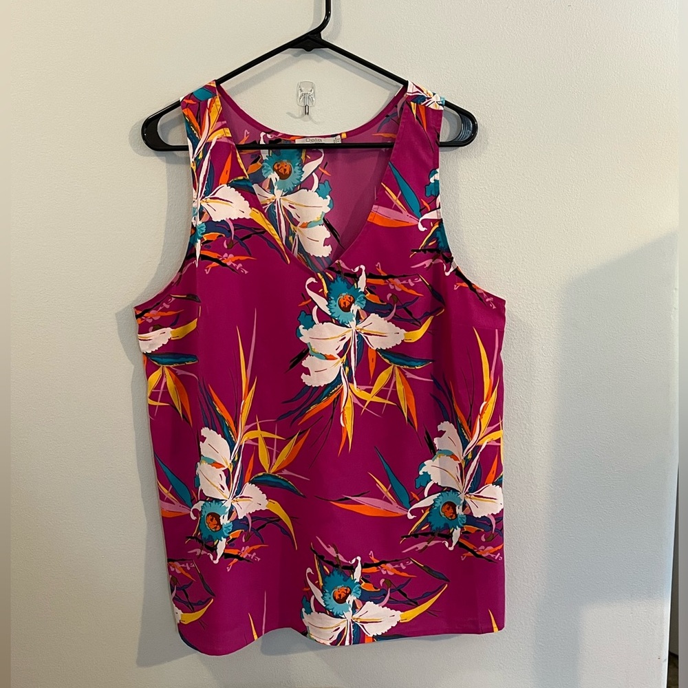 Purple Sleeveless Blouse